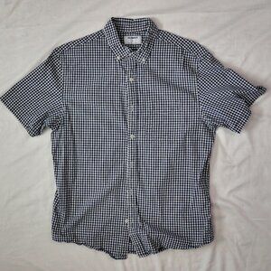 Old Navy Gingham Short Sleeve Button Down Shirt
